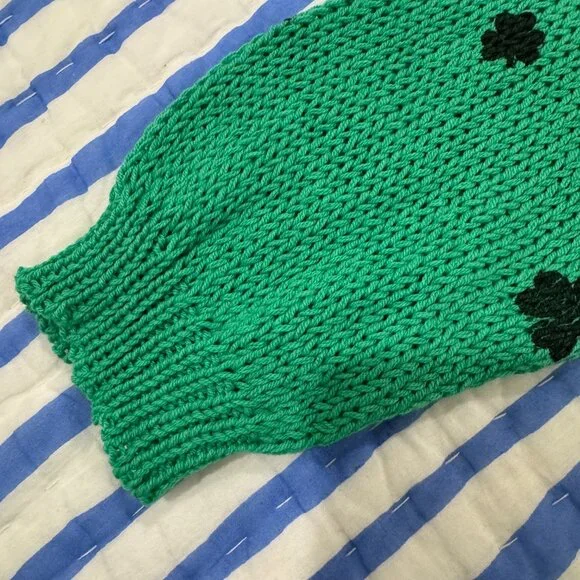 Wooden Ships Mini Shamrock Green Sweater | Size M/L | NWT - Picture 9 of 9